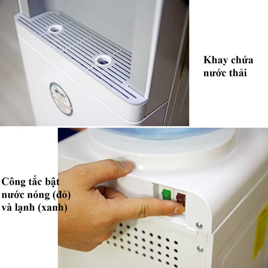 Cây nước nóng lạnh Nhập Khẩu FUJIE WD1850, máy nước uống nóng lạnh mini công nghệ Nhật Bản tự động ngắt tiết kiệm điện