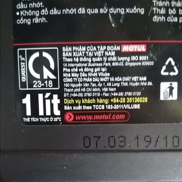 Dầu nhớt Motul 10w40 chuyên dùng cho xe số