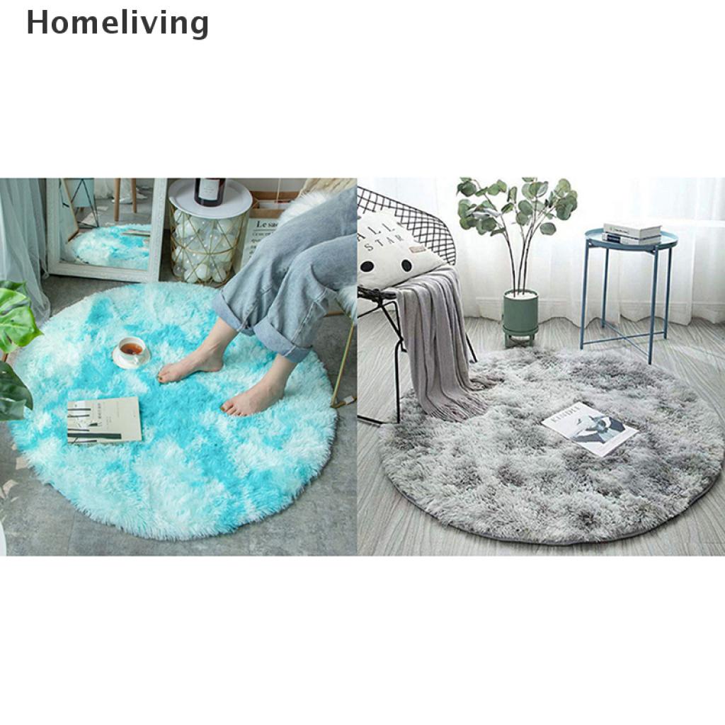 Thảm Lông Lót Sàn Hình Tròn Trang Trí Phòng Khách / Phòng Ngủ