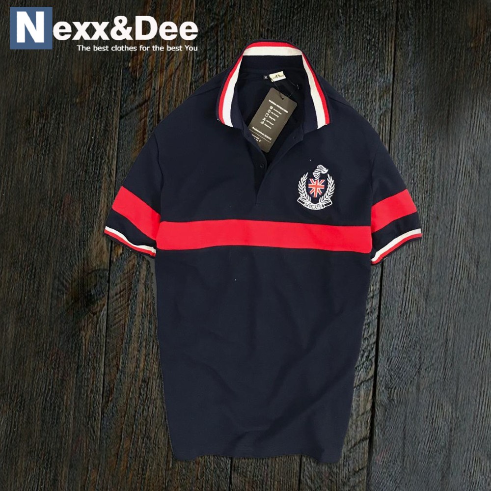 Áo thun polo nam cá sấu Nexx&amp;Dee kẻ sọc ngang ở ngực có cổ bẻ vải cao cấp trẻ trung niên PL09