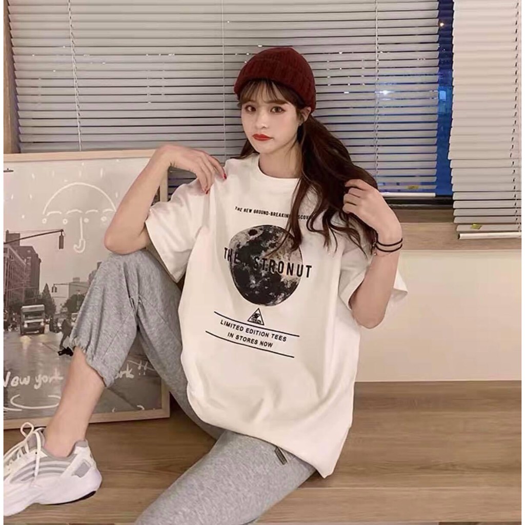 [ Có Ảnh Thật ] Áo thun unisex tay lỡ form rộng - phông trái đất | BigBuy360 - bigbuy360.vn