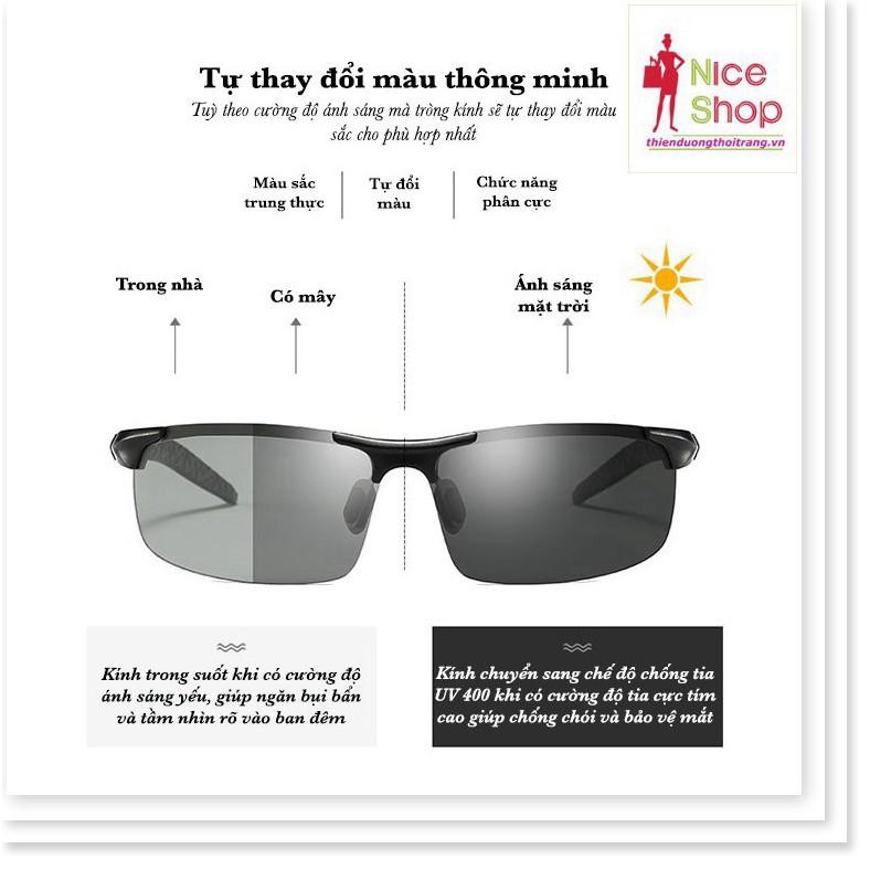 Xả Kho - Mắt kính Perfe phân cực đổi màu chống tia uv hiệu quả | BigBuy360 - bigbuy360.vn
