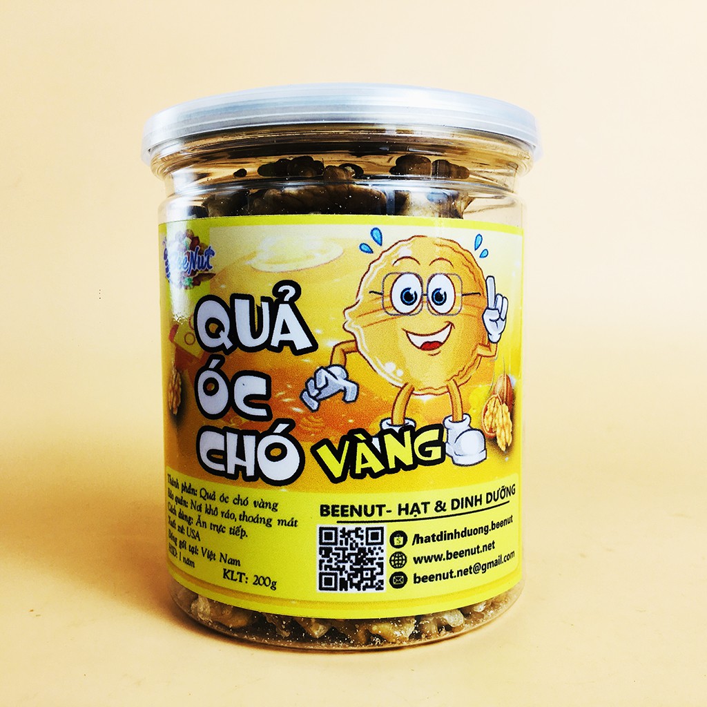 (Hũ 200g) NHÂN hạt óc chó tách vỏ - Quả óc chó vàng nhập khẩu Mỹ - Hàng luôn tách vỏ mới - beenut