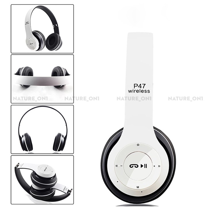 Tai Nghe Bluetooth P47, Chất Lượng Âm Thanh Tuyệt Hảo, Hỗ Trợ Thẻ Nhớ, Thiết Kế Phóng Khoáng (Có Bảo Hành)