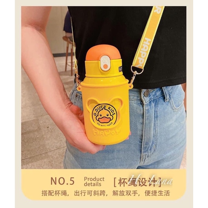 BÌNH NƯỚC VỊT SIÊU CUTE CÓ DÂY ĐEO