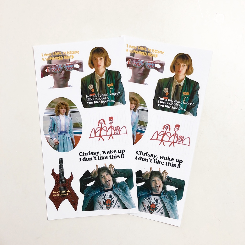 Daice || 'stranger things’ sticker - set nhãn dán phim 'cậu bé mất tích' trang trí