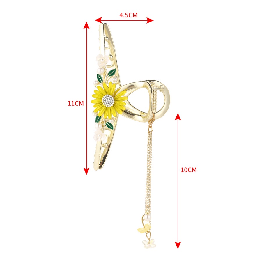 Kẹp Tóc Chuỗi Hạt Đính Hoa Và Tua Rua Thời Trang Cho Nữ