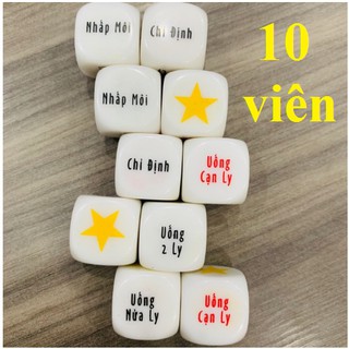 [RẺ VÔ ĐỊCH] SALE 10 viên Xí ngầu uống bia siêu vui nhộn