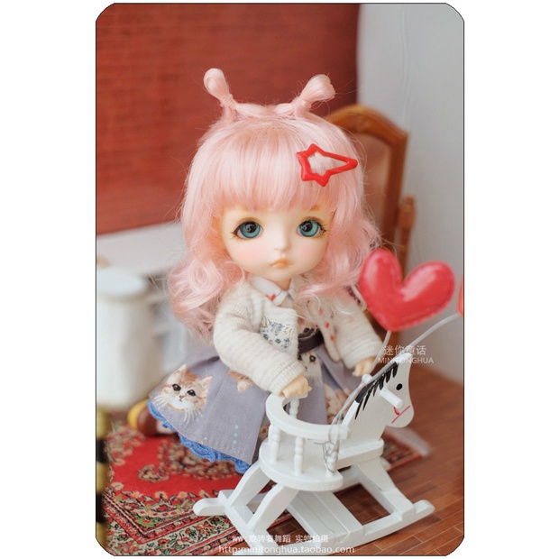 Bộ Tóc Giả Búp Bê bjd 5-11inch 1 / 8 1 / 6 1 / 4 1 / 3 mini bjd ob11 mohair jd544 blythe dw014