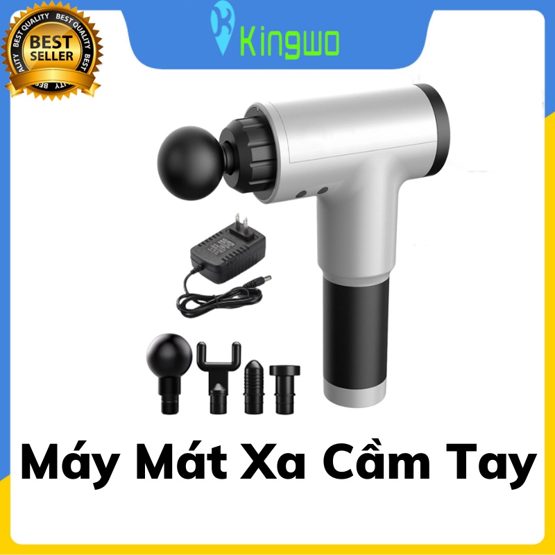 Máy mát xa massage cầm tay cho mặt, bụng, lưng 4 đầu 6 chế độ - máy mát xa cổ trị nhức mỏi vai gáy, đau giãn cơ MMX01