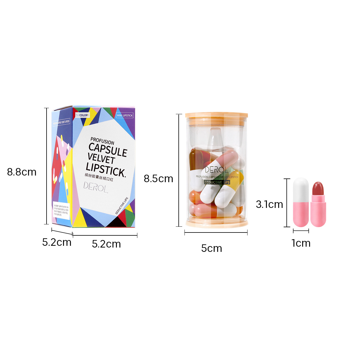 Set 6/16 son môi DEROL mini nhung lì lâu trôi cao cấp đẹp mắt dạng viên thời trang | BigBuy360 - bigbuy360.vn