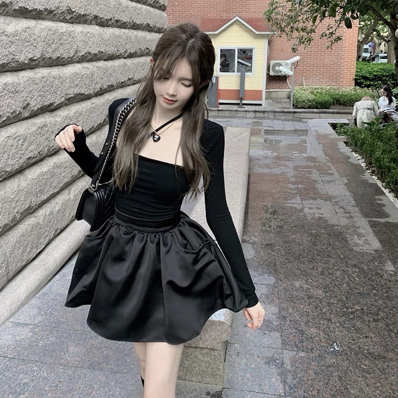 SET ÁO LEN DỆT KIM KÈM QUẦN VÁY TACTA PHỒNG TIỂU THƯ