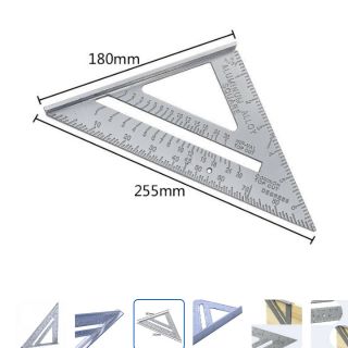 Thướt ê ke đo góc nhôm dày 4mm +180mm+ 255mm