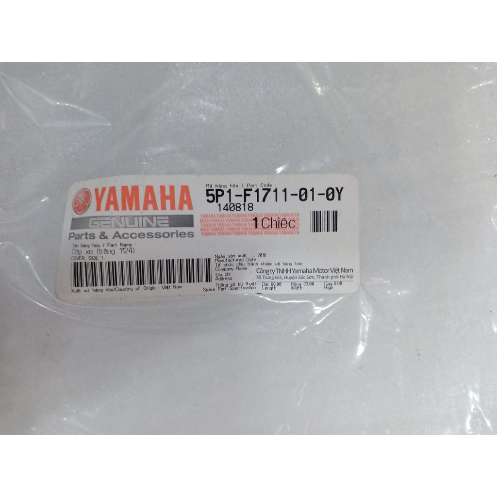 Cốp xe 2 bên Novo4 trắng YAMAHA chính hãng