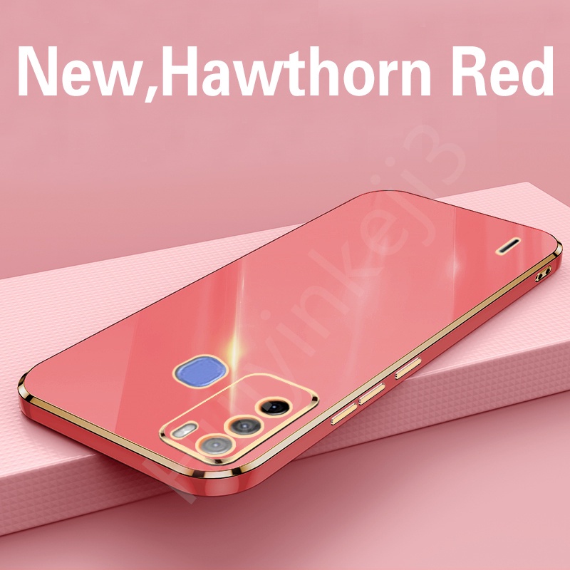 Ốp Điện Thoại Mạ Vàng Kèm Kính Cường Lực 2 Trong 1 Cho ITEL Vision 1 Pro S16
