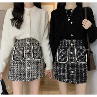 Chân váy dạ Tweed