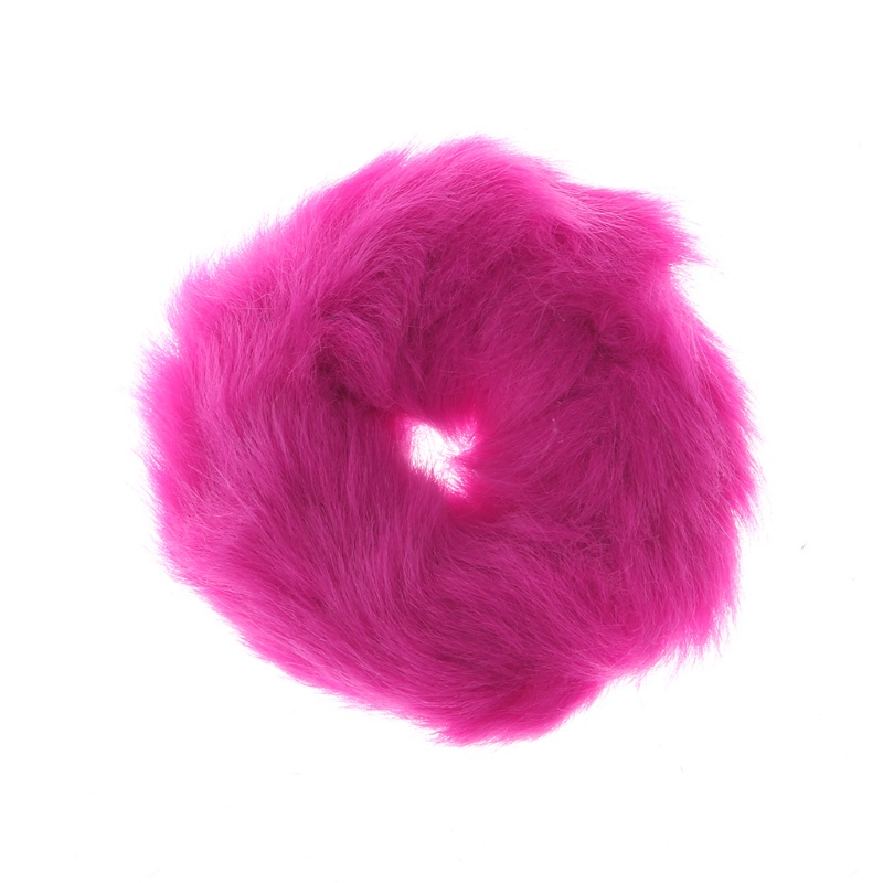 Dây buộc tóc cao su co giãn phối lông giả thời trang cho nữ