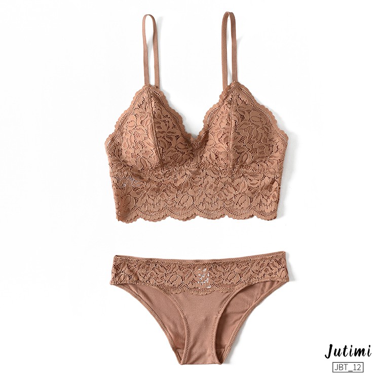 Set đồ lót Just Bra sự kết hợp giữa ren mềm mịn và cotton thoáng mát JBT12 | BigBuy360 - bigbuy360.vn