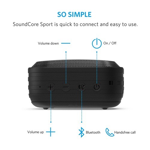 Loa Bluetooth Anker SoundCore Sport - Chống nước