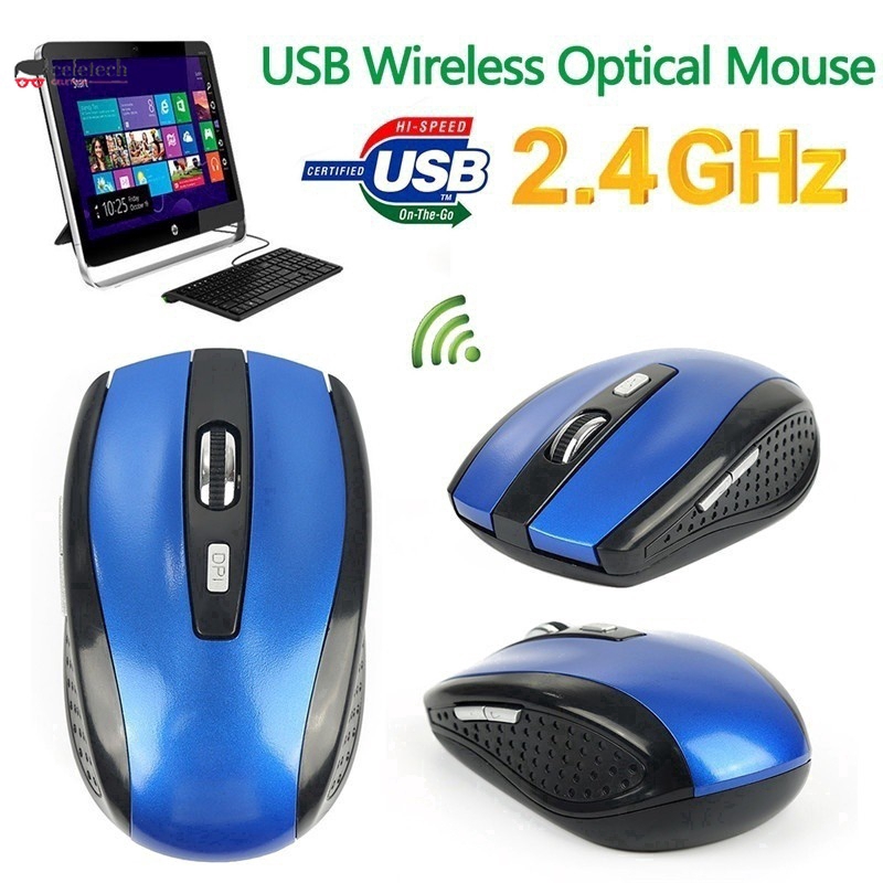 USB Optical Wireless Mouse 2.4GHz 400-1600CPI