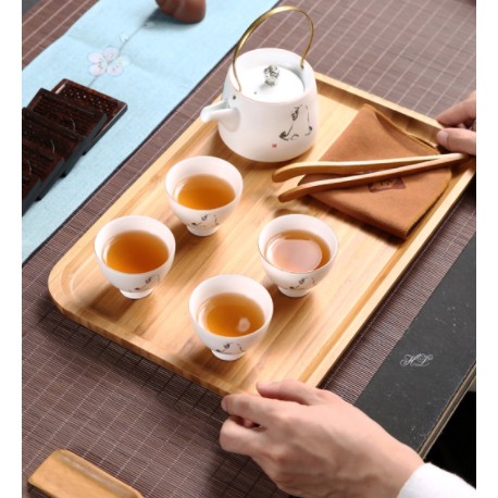 KHAY CHỮ NHẬT GỖ TRE CAO CẤP