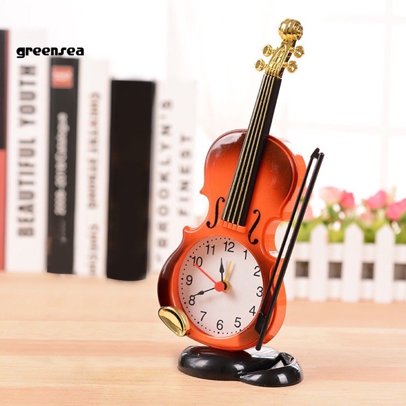 Đồng Hồ Báo Thức Để Bàn Hình Cây Đàn Violin Cổ Điển