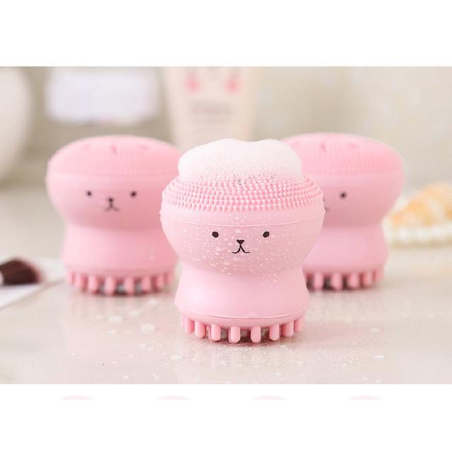 Bông Rửa Mặt Bạch Tuộc Silicon Siêu Mềm 2 Đầu Siêu Sạch - BÔNG TẠO BỌT RỬA MẶT VÀ MASSAGE BẠCH TUỘC