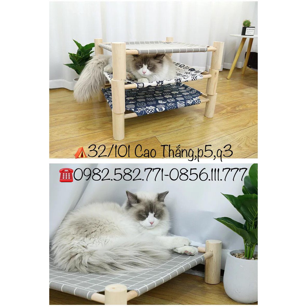 [ RẺ VÔ ĐỊCH] Giường ngủ gỗ cao cấp dành cho thú cưng