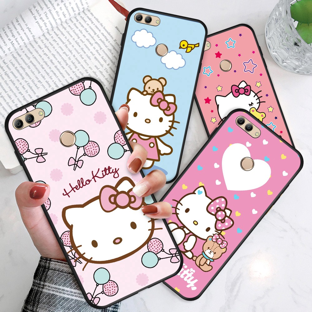 Huawei P10 P8 P9 Plus Lite huawie For Soft Case Silicone Casing TPU Cute Cartoon Hello Kitty KT Cat Sugar Girl Lovely Phone Full Cover simple Macaron matte