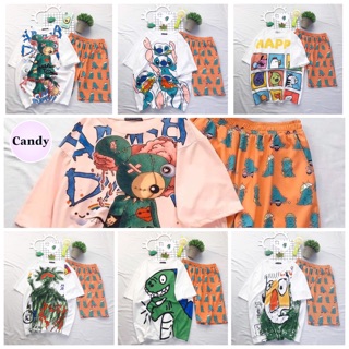 [ COMBO TIẾT KIỆM ] Set áo thun 3D + quần short cartoon Khủng Long Dinosaur unisex