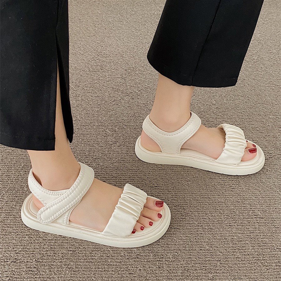 Sandal nữ quai nhún đế cao 3cm cực đẹp