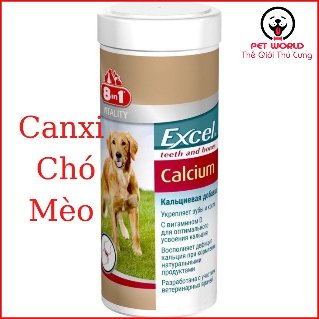 Viên Bổ Sung Canxi Cho Chó Mèo - 8 in 1 Excel Calcium Nga - Hộp 155v và 470v