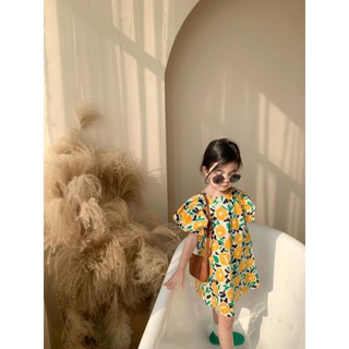váy thô vàng tay phồng