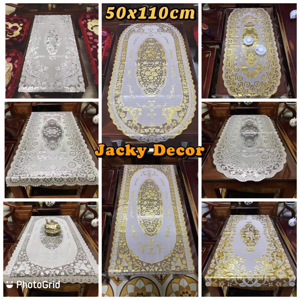 💗FREESHIP💗 Khăn trải bàn ren hoa nhựa PVC ĐỦ KÍCH THƯỚC HÀNG ĐẸP ảnh thật- Jacky Decor