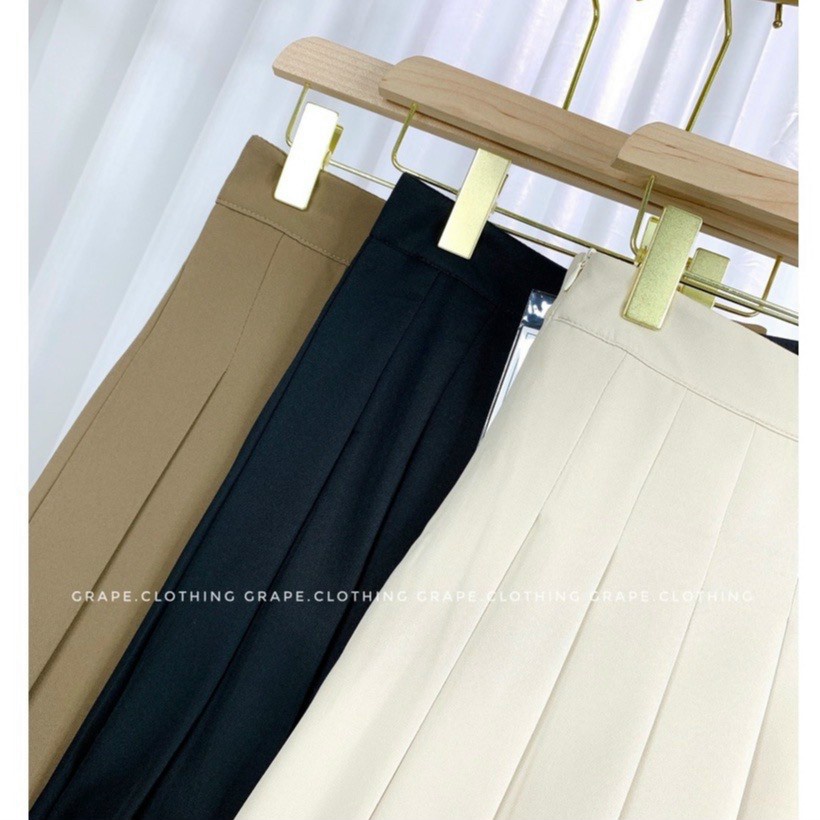 Chân váy xếp ly dài dáng A xòe kiểu váy xếp li midi bigsize cạp cao phong cách công sở siêu tôn dáng Medila