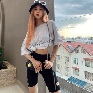 Quần legging lửng màu đen - Mood Legging