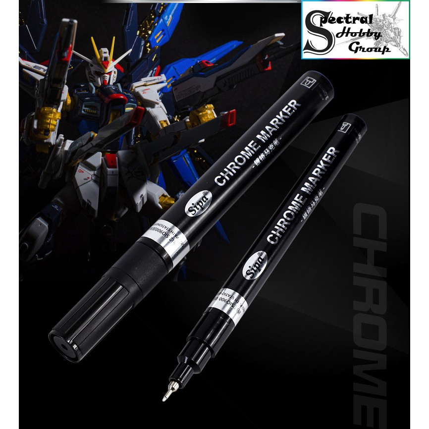 Bút sơn mô hình paint silver Chrome marker Sipa