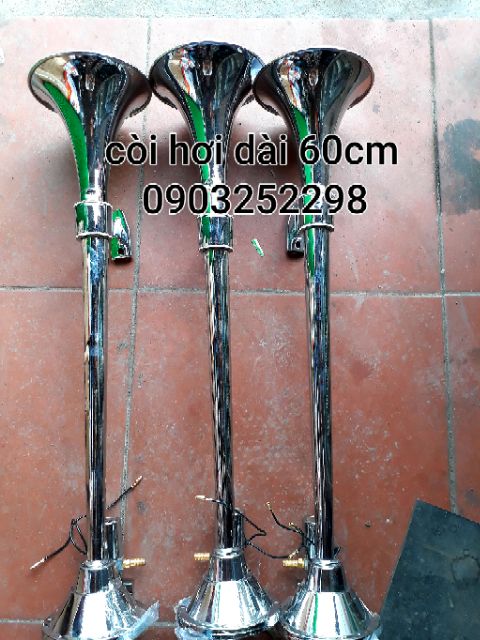 Còi hơi -kèn hơi dài 60cm- 70cm có nhại kèn và không nhại 12v , 24v loại 1
