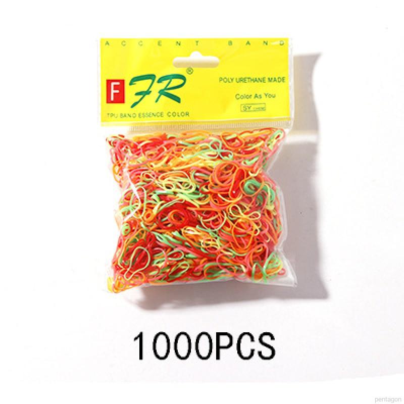 1000 dây thun cao su co giãn nhiều màu dùng một lần dành cho bé gái