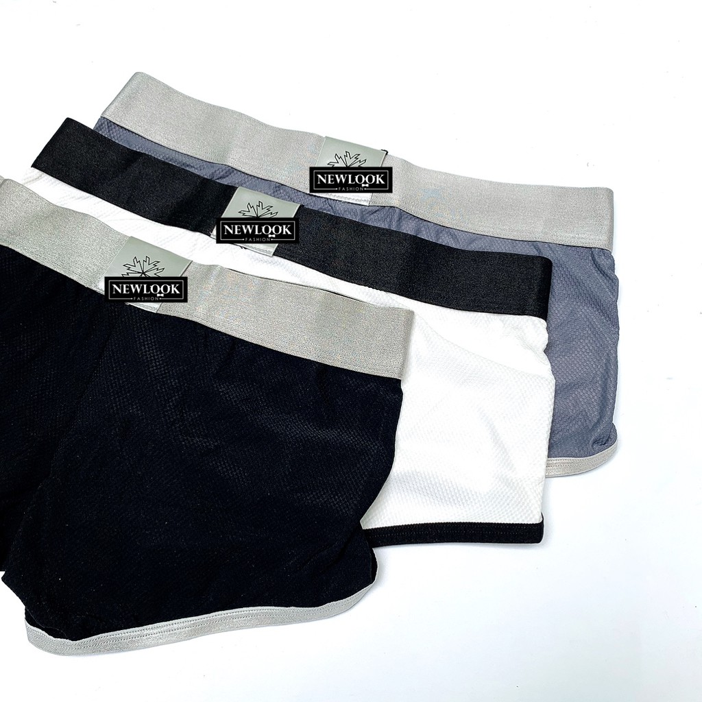★ [HÀNG LOẠI 1] QUẦN LÓT NAM SỊP ĐÙI BOXER THUN LẠNH CÓ VÂN CO GIÃN 4 CHIỀU BẢNG LƯNG QUẦN DẬP CHỮ THỜI TRANG CAO CẤP