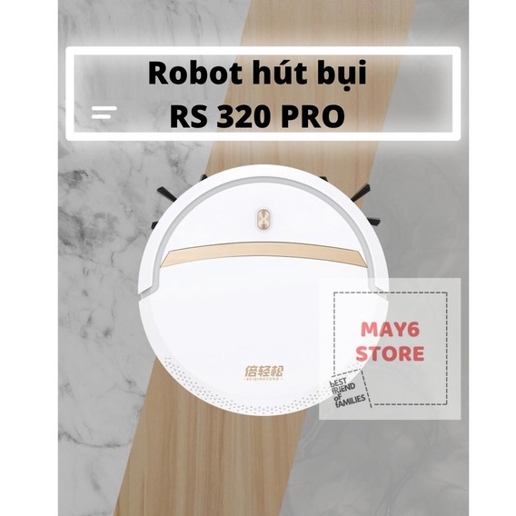 Robot hút bụi lau nhà thông minh, máy hút bụi không dây RS320 PRO MAY6