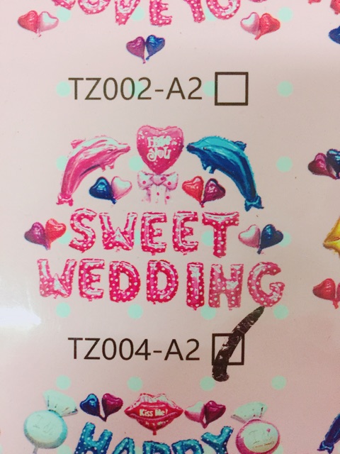 Set Bóng bay tráng nhôm SWEET WEDDING trang trí phòng cưới