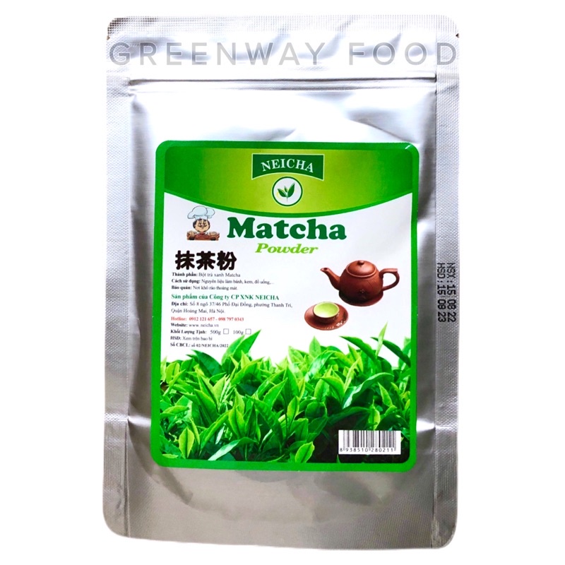 Bột trà xanh matcha Neicha túi 100g