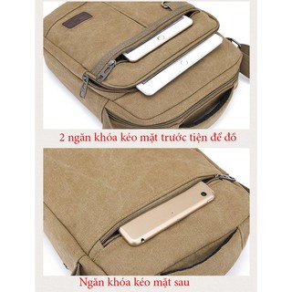 Túi đeo chéo đựng ipad vải bố size lớn đựng vừa máy 10-11inch
