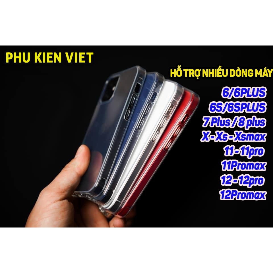 Ốp iPhone silicon trong suốt cho 6/6s/6plus/6s plus/7/8/7plus/8plus/x/xs/xs max/11/12/13/pro/promax - Orio | BigBuy360 - bigbuy360.vn
