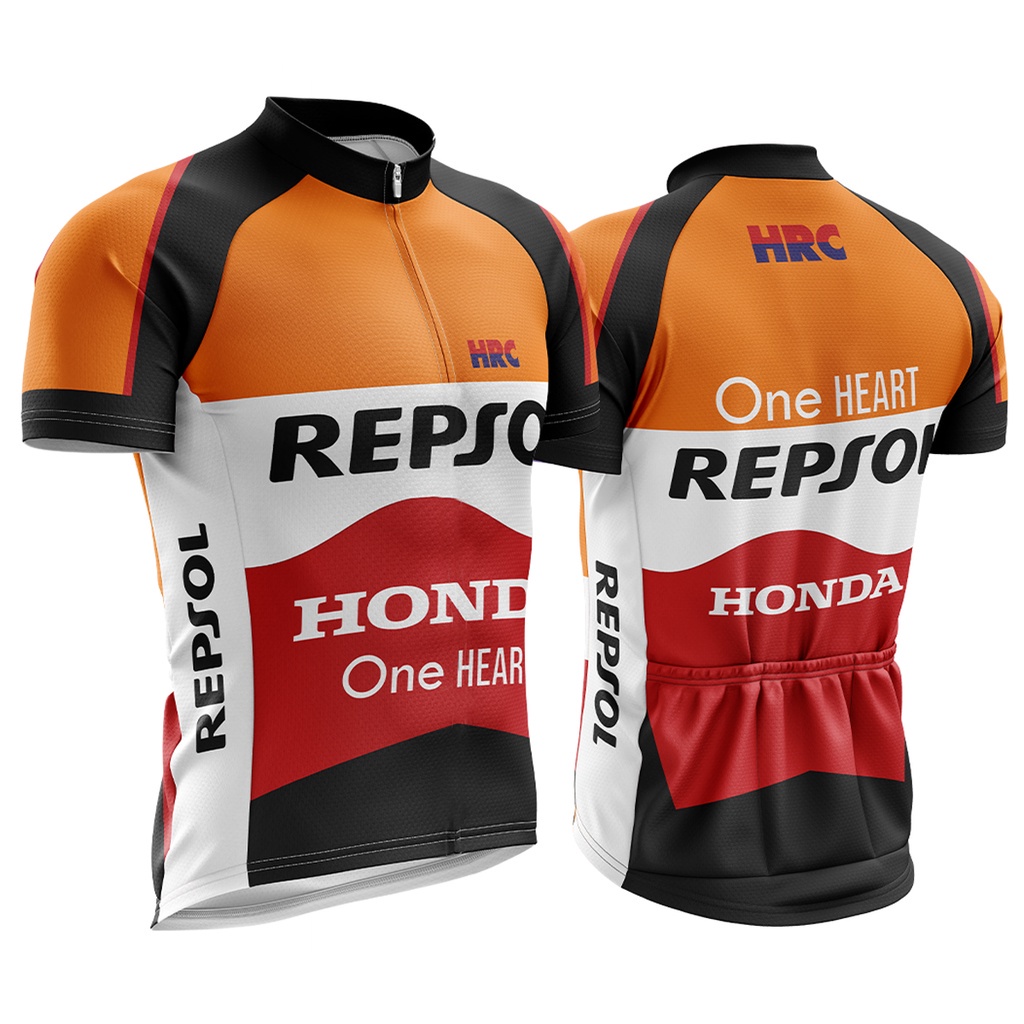 Repsol HRC CYLCING JERSEY Hàng Đầu Đầy Đủ ZIP
