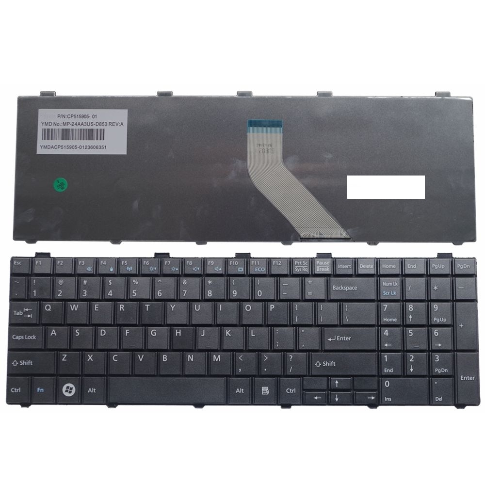 2021 Mới Hoa Kỳ Bàn Phím Dành Cho Fujitsu Lifebook AH530 AH502 AH531 NH751 A530 A531 Đen Tiếng Anh L