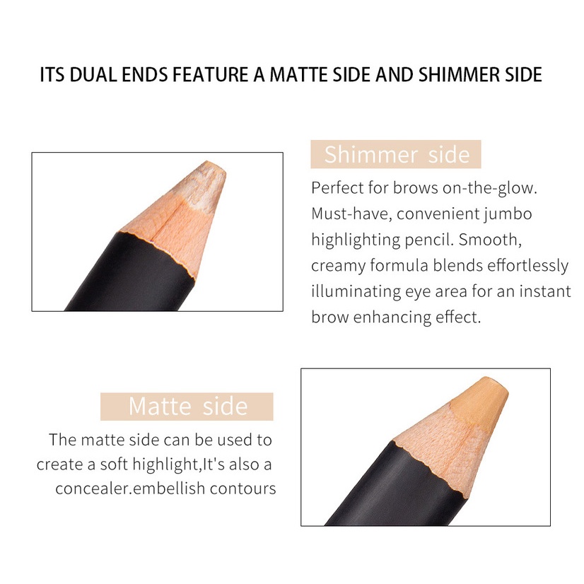 [Hàng mới về] Bút Phấn Mắt / Bắt Sáng 2 Trong 1 Ánh Ngọc Trai Lấp Lánh Kèm Đồ Chuốt Tiện Dụng | BigBuy360 - bigbuy360.vn