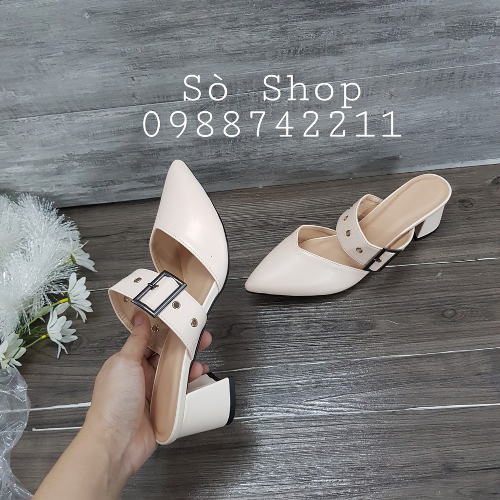 Sò Shop - Giày Nữ Ngoại Cỡ - Sục cao gót mũi nhọn big size
