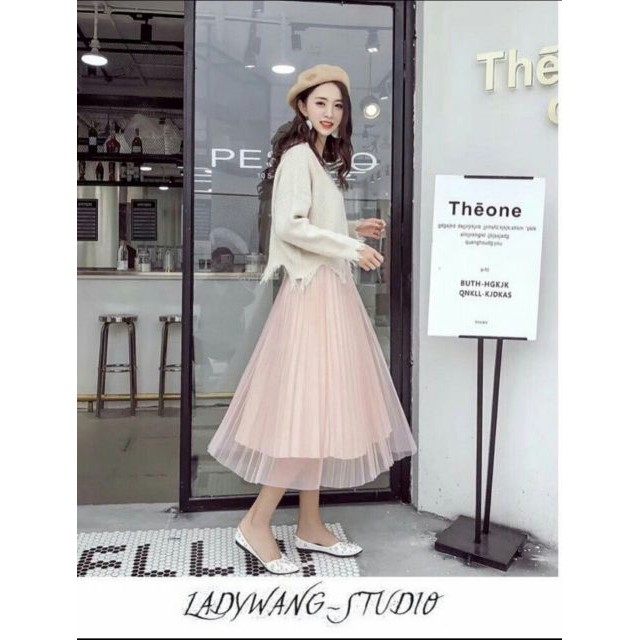 {Hàng loại 1} CHÂN VÁY XẾP LY_ CHÂN VÁY DẬP LI_ CHÂN VÁY XÒE DÀI {Chất lượng} | BigBuy360 - bigbuy360.vn